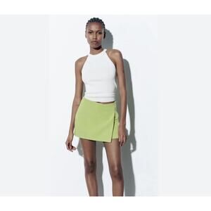 Zara Lime Green Skort Shorts NWT Size Small